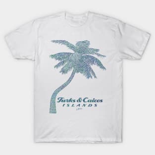 Turks & Caicos Islands Palm Tree (Distressed) T-Shirt